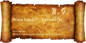 Mosolygó István névjegykártya