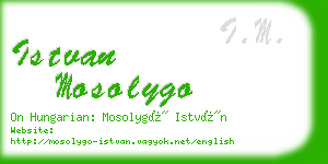 istvan mosolygo business card